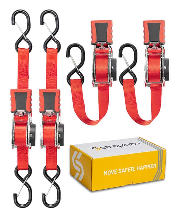 SmartStraps 10-Foot Retractable Ratchet Straps 3,000 lbs Bre