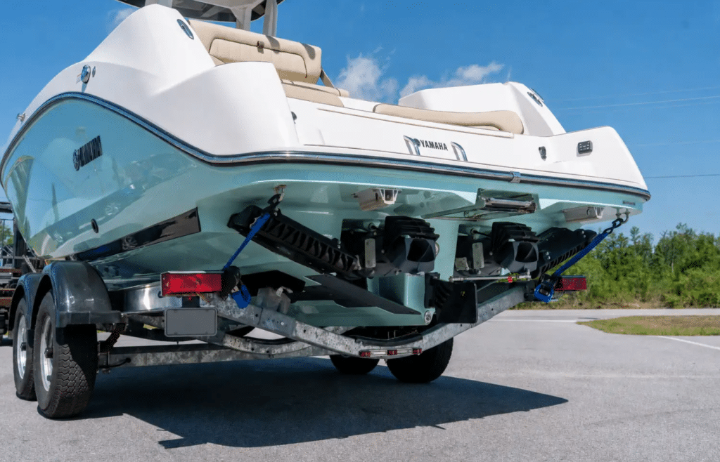 strapinno's retractable ratchet straps boat trailer tie down