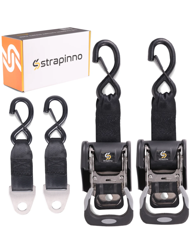 1-7/8in Stainless Steel Two-Way Transom Retractable Ratchet Strap RB204-SS