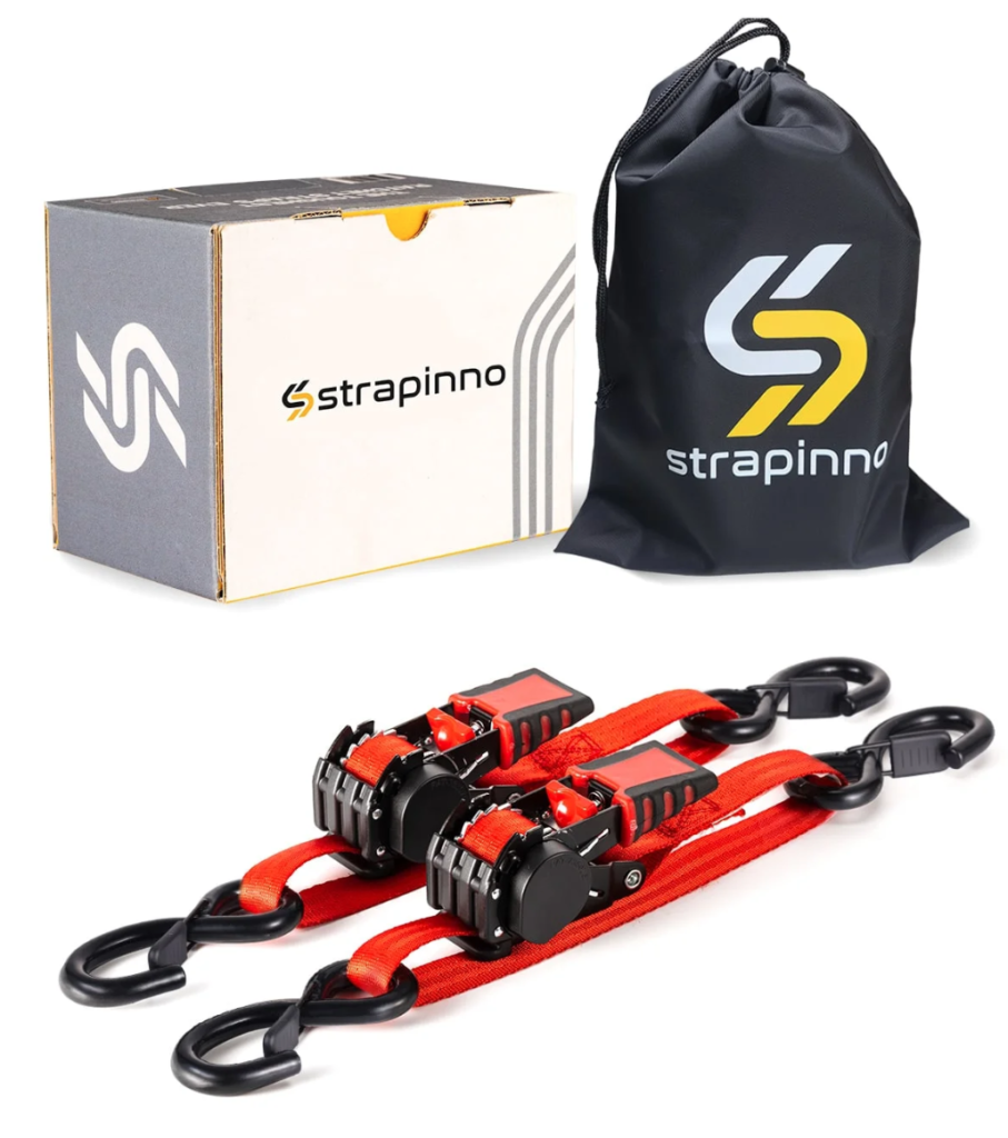 1 in x 2.5 ft Boat Trailer Transom Retractable Ratchet Straps