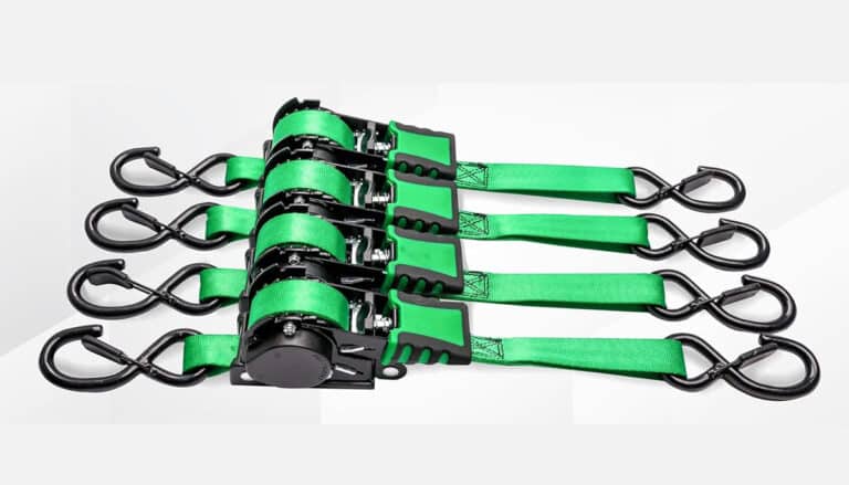 High quality Strapinno green retractable ratchet straps