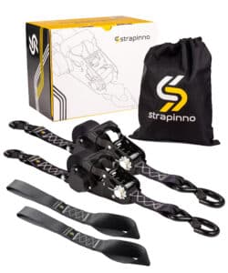 Strapinno 1.5 in x 12 ft S Hook Retractable Ratchet Straps