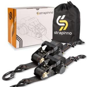 2 in x 12 ft Black S Hook Retractable Ratchet Straps 2-Pack