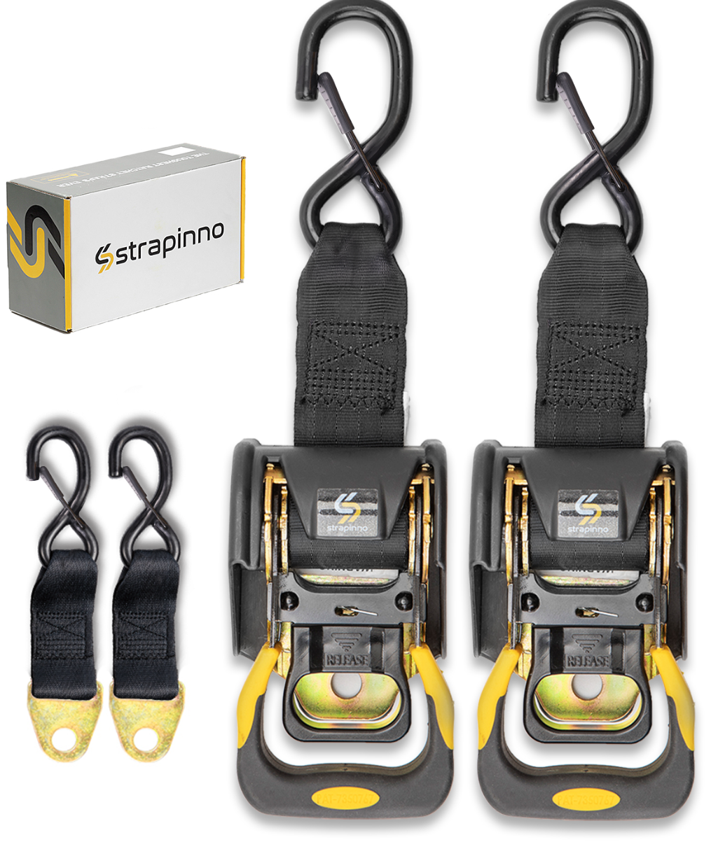1 7/8 in x 4ft Two-way Transom Retractable Ratchet Strap-Steel